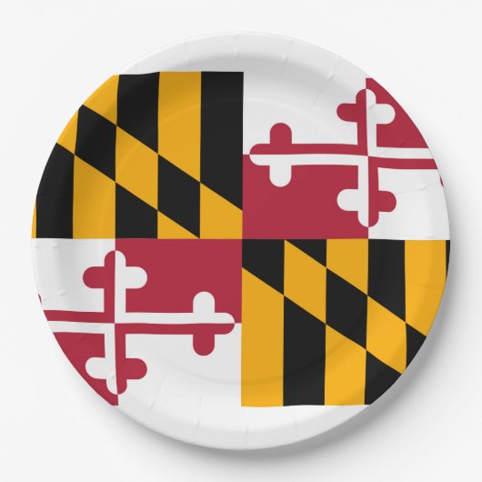 Assiettes En Carton Conception du drapeau de l'État du Maryland (Devant)