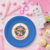 Assiettes En Carton Conception du drapeau de l'État du Minnesota (Fête)