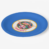 Assiettes En Carton Conception du drapeau de l'État du Minnesota (Angle)