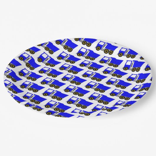 Assiettes En Carton Conception du véhicule bleu (Angle)