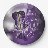 Assiettes En Carton Conception d'une partie de bachelorette violette (Devant)
