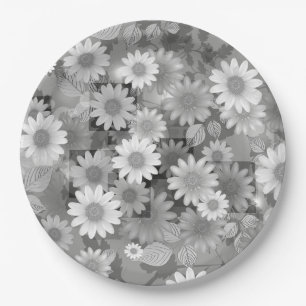 Assiettes En Carton Conception Florale 3