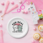 Assiettes En Carton Conception "Fur-Real Friends Forever" (Fête)