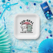 Assiettes En Carton Conception "Fur-Real Friends Forever" (Fête)