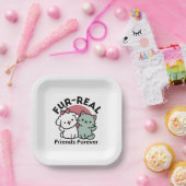 Assiettes En Carton Conception "Fur-Real Friends Forever" (Fête)