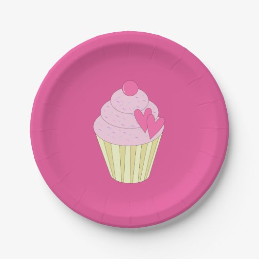 Assiettes En Carton Conception illusima Rose (Devant)
