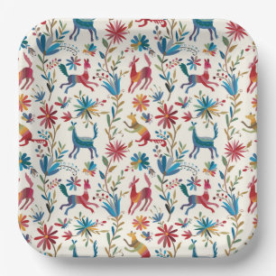 Assiettes En Carton Conception inspirée d'Otomi