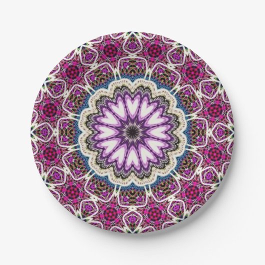 Assiettes En Carton conception mandala (Devant)