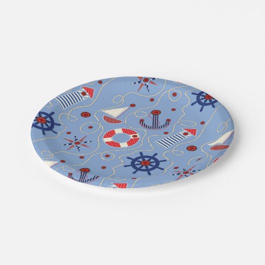 Assiettes En Carton Conception Nautique (Angle)