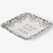 Assiettes En Carton Conception Ornementale Dorée Votre Propre  (Angulaire)