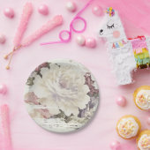Assiettes En Carton Conception rose vintage (Fête)