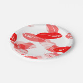 Assiettes En Carton Conception rouge de lèvres d'amour de baiser (Angle)