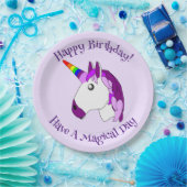 Assiettes En Carton Conception Unicorn personnalisée (Fête)
