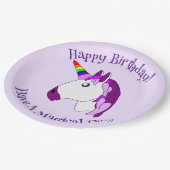 Assiettes En Carton Conception Unicorn personnalisée (Angle)