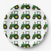 Assiettes En Carton Conception verte de tracteur (Devant)
