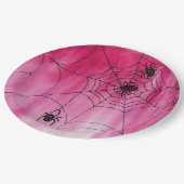 Assiettes En Carton Conception Web Spidery sur plaques de papier (Angle)