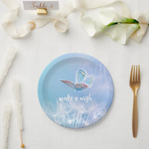 Assiettes En Carton Concevoir un Dandelion et un Papillon