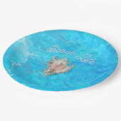 Assiettes En Carton Conch Shell "Beach Life"  (Angle)