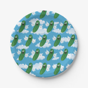 Assiettes En Carton Concombre Drôle Pickles Nourriture Humour Fantaisi