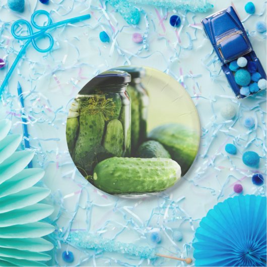 Assiettes En Carton Concombre vert pour les sachets de nourriture de G (Fête)