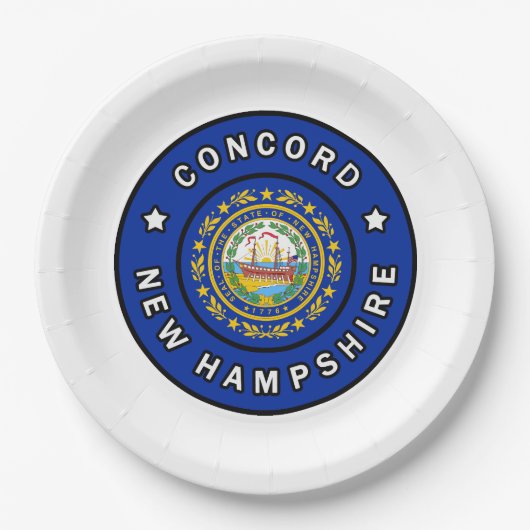 Assiettes En Carton Concord New Hampshire (Devant)