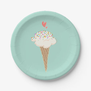 Assiettes En Carton Cone de crème glacée Vanilla