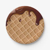 Assiettes En Carton Cône de gaufre de fondant (Devant)