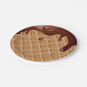 Assiettes En Carton Cône de gaufre de fondant