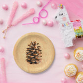 Assiettes En Carton Cône de pin (Fête)