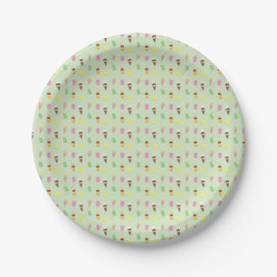 Assiettes En Carton Cônes de crème glacée mignonne, blocs de glace