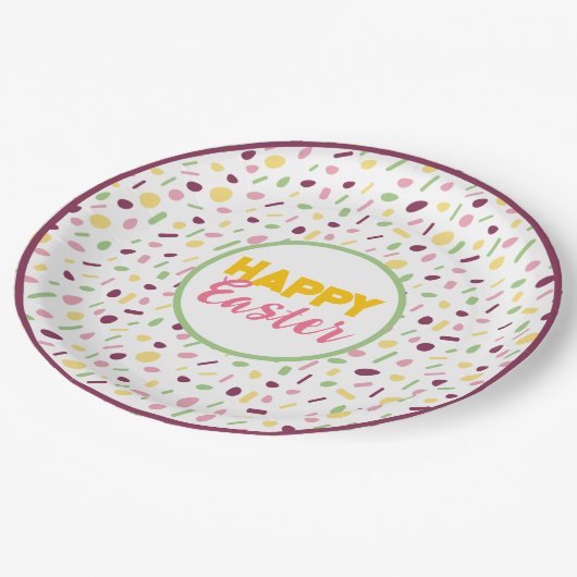 Assiettes En Carton Confetti. (Angle)