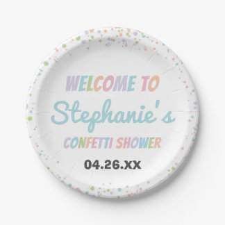 Assiettes En Carton Confetti Colorée mignonne Petit Bébé Sprinkel Douc
