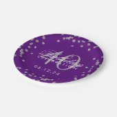 Assiettes En Carton Confetti de la Parties scintillant d'anniversaire (Angle)