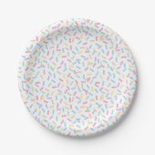 Assiettes En Carton Confetti Pastels (Sprinkles) (Devant)
