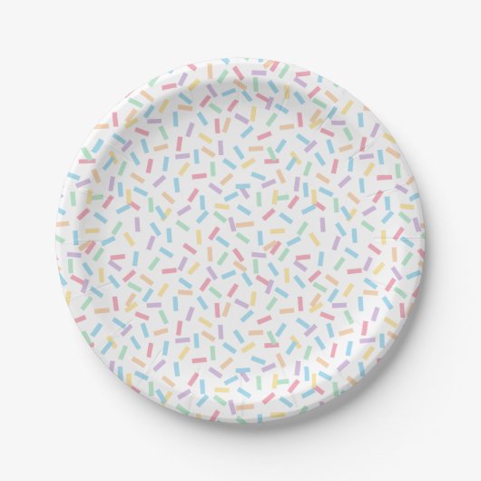 Assiettes En Carton Confetti Pastels (Sprinkles) (Devant)