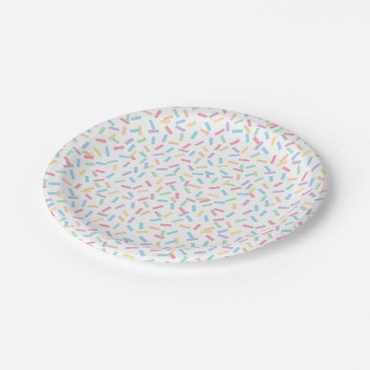 Assiettes En Carton Confetti Pastels (Sprinkles) (Angle)