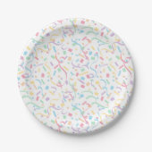 Assiettes En Carton Confetti Pastels (Surprise) (Devant)