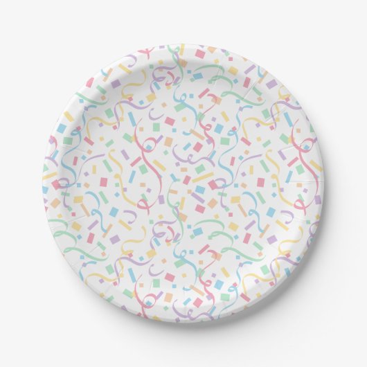 Assiettes En Carton Confetti Pastels (Surprise) (Devant)