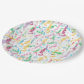 Assiettes En Carton Confettis et Serpentin Célébration Fête d'annivers (Angle)