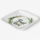 Assiettes En Carton Confiance dans le lord Feuille plaque papier couro (Angulaire)