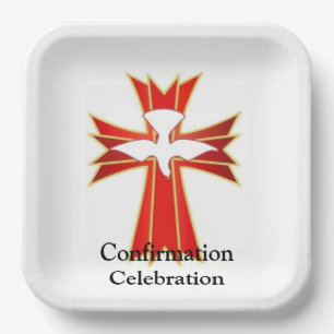 Assiettes En Carton Confirmation de feu rouge jaune et de croix de col