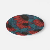 Assiettes En Carton Confleurs rouges (Angle)