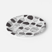 Assiettes En Carton Conflit de Doodle motif d'automne (Angle)