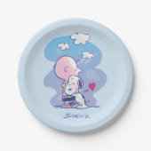 Assiettes En Carton Confort et sécurité | Charlie & Snoopy Hug (Devant)