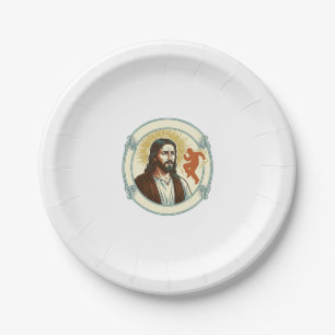 Assiettes En Carton Confus Jésus Tendance de danse virale Silhouette V