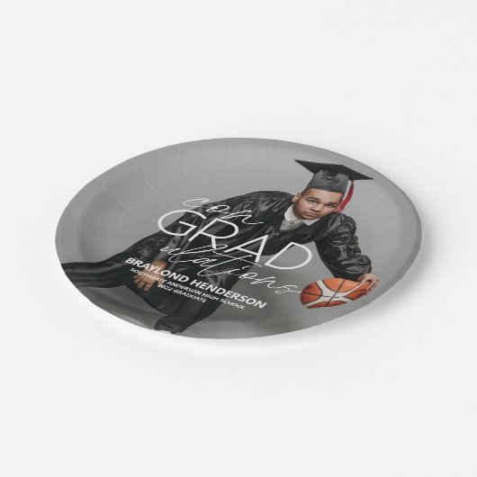 Assiettes En Carton ConGRADulations Plaques de papier de graduation (Angle)