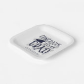 Assiettes En Carton Congrats de graduation moderne Couleurs sur mesure (Angulaire)