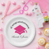 Assiettes En Carton Congrats personnalisable des plats d'obtention du (Fête)