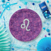 Assiettes En Carton Connexion Leo Zodiac sur Camion numérique Fuchsia  (Fête)