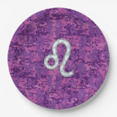 Assiettes En Carton Connexion Leo Zodiac sur Camion numérique Fuchsia  (Devant)